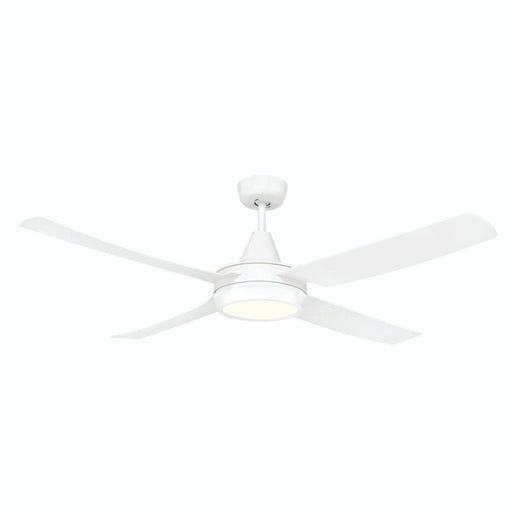 Brilliant Cruze 52in. AC Ceiling Fan and LED Light with Ezy-Fit Blades - White-20532/05-blue-leaf-bathware