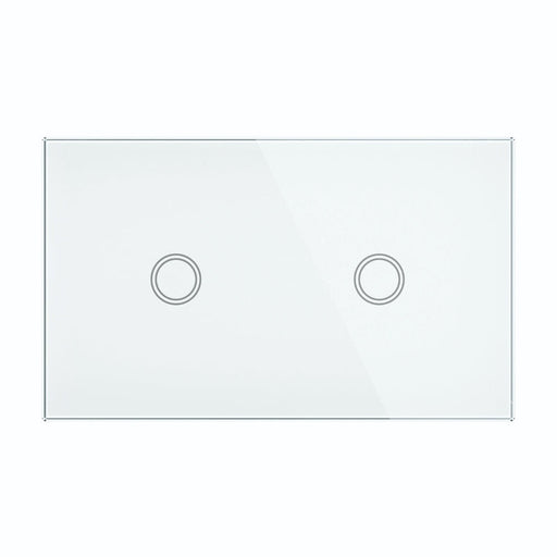 Brilliant Elite Glass Wall Switches - 2-Gang-20684/05-blue-leaf-bathware