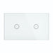 Brilliant Elite Glass Wall Switches - 2-Gang-20684/05-blue-leaf-bathware