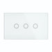 Brilliant Elite Glass Wall Switches - 3-Gang-20686/05-blue-leaf-bathware