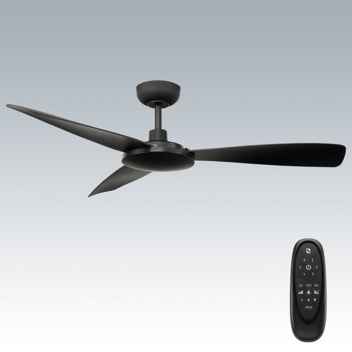 Brilliant Mascot 58in DC Ceiling Fan - Matt Black-22199/06-blue-leaf-bathware