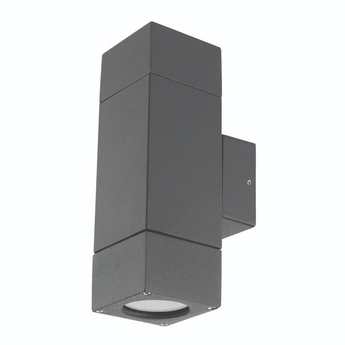 Brilliant Prairie Up/Down Exterior Wall Light - Charcoal-17952/51-blue-leaf-bathware