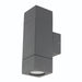 Brilliant Prairie Up/Down Exterior Wall Light - Charcoal-17952/51-blue-leaf-bathware