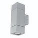 Brilliant Prairie Up/Down Exterior Wall Light - Silver-17952/11-blue-leaf-bathware