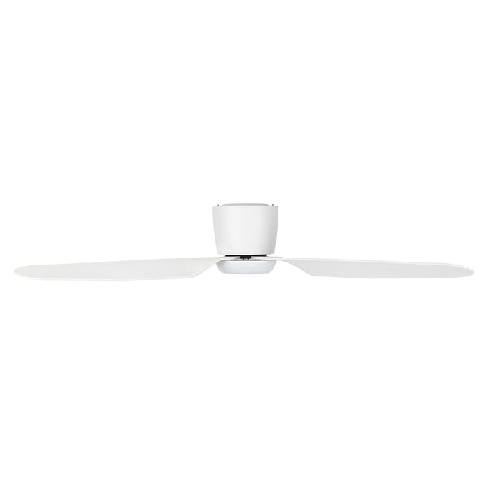 Brilliant Preston 48in Hugger DC Ceiling Fan with CCT Light - Matt White-22089/05-blue-leaf-bathware