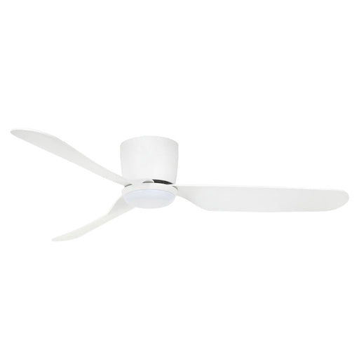 Brilliant Preston 48in Hugger DC Ceiling Fan with CCT Light - Matt White-22089/05-blue-leaf-bathware