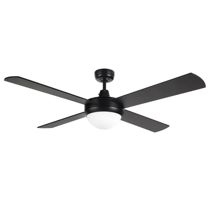 Brilliant Tempest-II 52in. AC Ceiling Fan with Light - Black-99988/06-blue-leaf-bathware