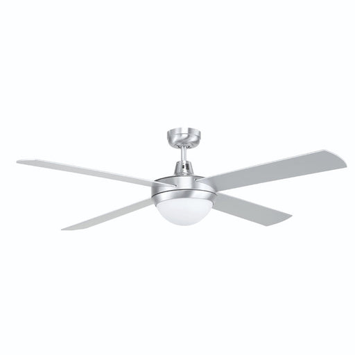 Brilliant Tempest-II 52in. AC Ceiling Fan with Light - Brushed Aluminium-99988/13-blue-leaf-bathware