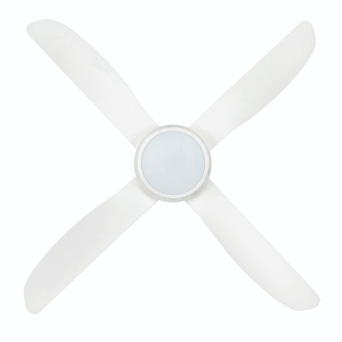 Brilliant Vector 52in. AC Ceiling Fan and Light with Ezy-Fit Blades - White-20168/05-blue-leaf-bathware