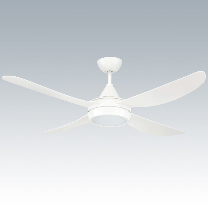 Brilliant Vector 52in. AC Ceiling Fan and Light with Ezy-Fit Blades - White-20168/05-blue-leaf-bathware