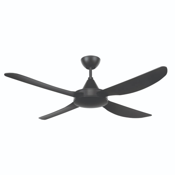 Brilliant Vector-II 52in. AC Ceiling Fan with Ezi-Fit Blades - Matt Black-21548/06-blue-leaf-bathware