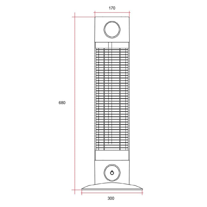 Thermogroup Cedar 1200W Portable Mid-Wave Outdoor Heater - Black - image 2