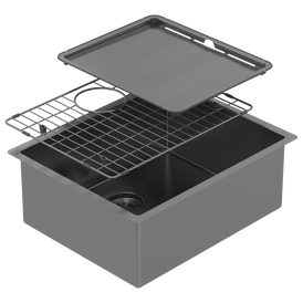 Abey Piazza Single Bowl Sink - Black Pearl
