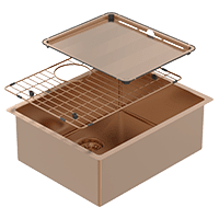 Abey Piazza Single Bowl Sink - Artisan Copper