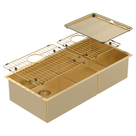 Abey Piazza One & 3/4 Square Bowl Sink - Eureka Gold
