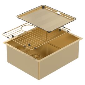 Abey Piazza Single Bowl Sink Gold