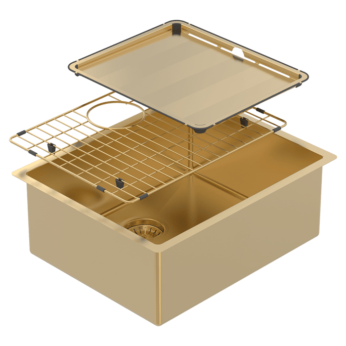 Abey Piazza Single Bowl Sink Gold