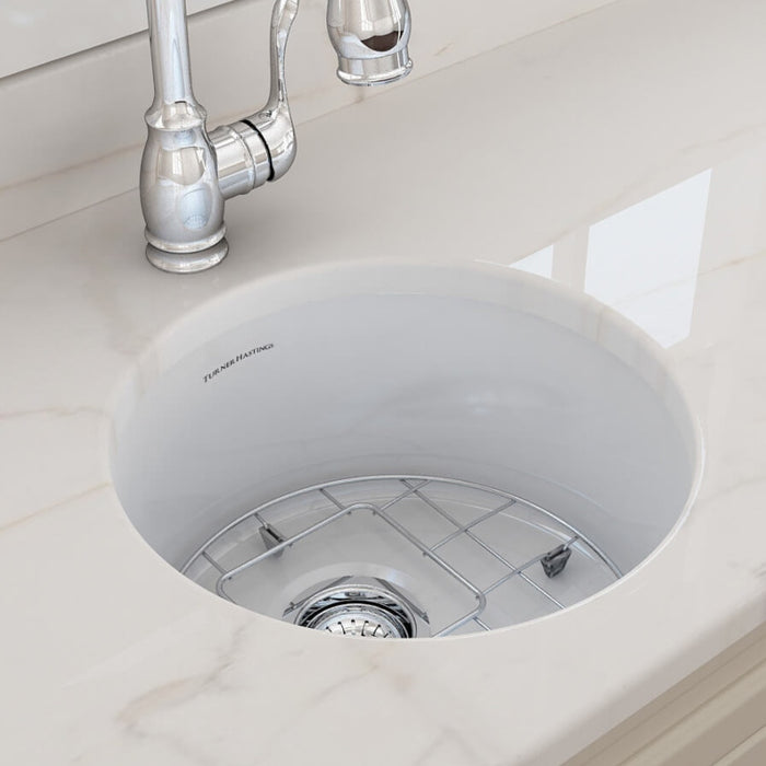 Turner Hastings Cuisine Round 47 Inset / Undermount Fireclay Sink