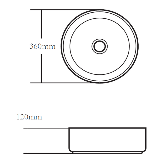 Capri 360mm Circle - Matte Black-BEQAM2-MB-blue-leaf-bathware