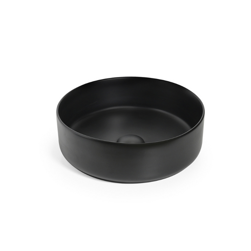 Capri 360mm Circle - Matte Black-BEQAM2-MB-blue-leaf-bathware