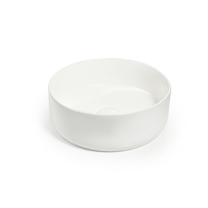 Capri 360mm Circle - Matte White-BEQAM2-MW-blue-leaf-bathware