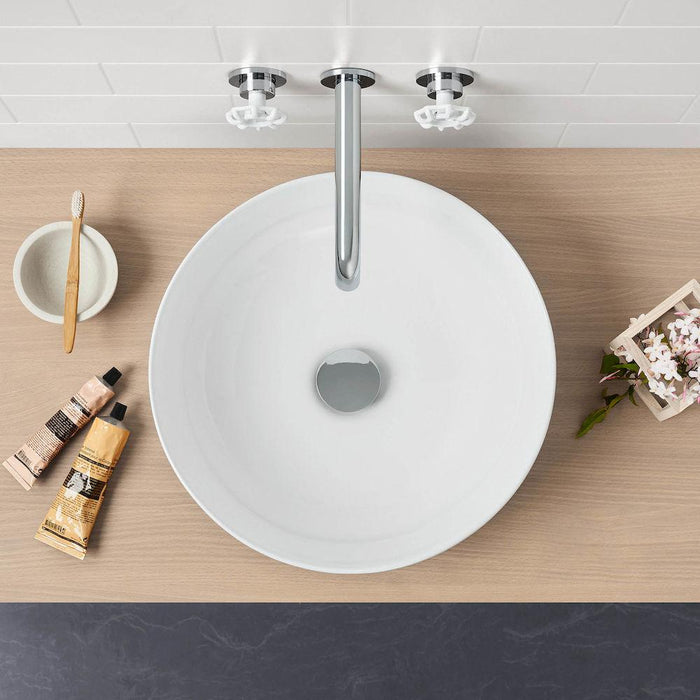 Caroma Artisan Above Counter Basin - Round 405mm-874300W-blue-leaf-bathware