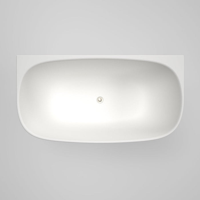 Caroma Contura II 1500mm Back to Wall Freestanding Bath - Matte White-CII5WFMW-blue-leaf-bathware