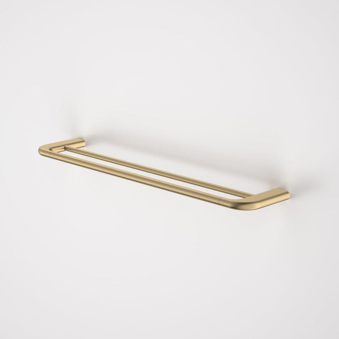 Caroma Contura II 620mm Double Towel Rail - Brushed Brass-849035BB-blue-leaf-bathware