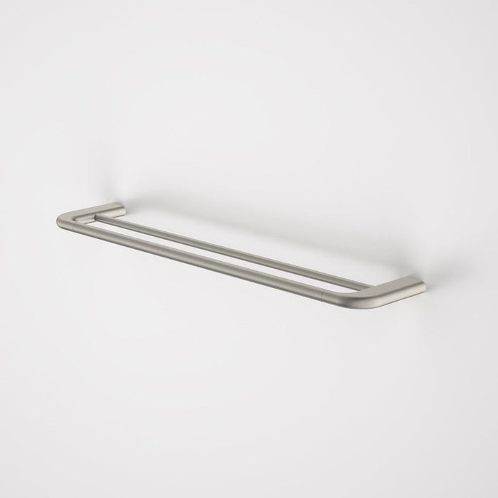 Caroma Contura II 620mm Double Towel Rail - Brushed Nickel-849035BN-blue-leaf-bathware