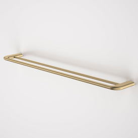 Caroma Contura II 820mm Double Towel Rail - Brushed Brass-849036BB-blue-leaf-bathware