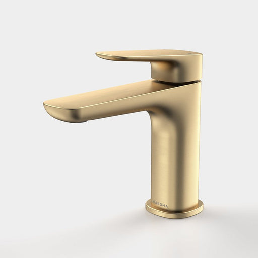 Caroma Contura II Basin Mixer - Brushed Brass-849050BB6AF-blue-leaf-bathware