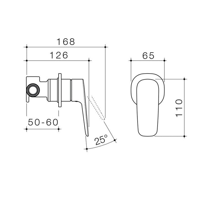 Caroma Contura II Bath/Shower Mixer - Brushed Nickel-849055BN-blue-leaf-bathware