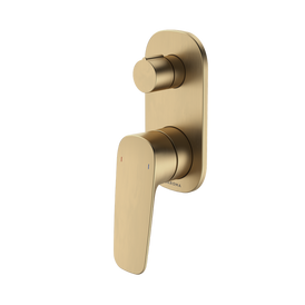 Caroma Contura II Bath/Shower Mixer with Diverter - Brushed Brass-849057BB-blue-leaf-bathware