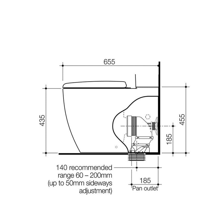 Caroma Contura II Cleanflush Wall Faced Close Coupled Bottom Inlet 4S Pan GermGard - Matte White-848806MW-blue-leaf-bathware