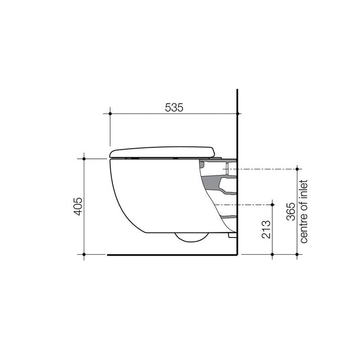 Caroma Contura II Cleanflush Wall Hung BI 4s Pan GermGard - Matte White-849005MW-blue-leaf-bathware