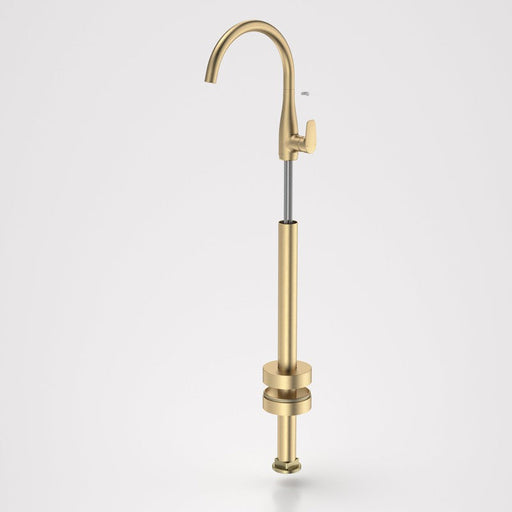 Caroma Contura II Freestanding Bath Filler - Trim Kit - Brushed Brass-849061BB-blue-leaf-bathware