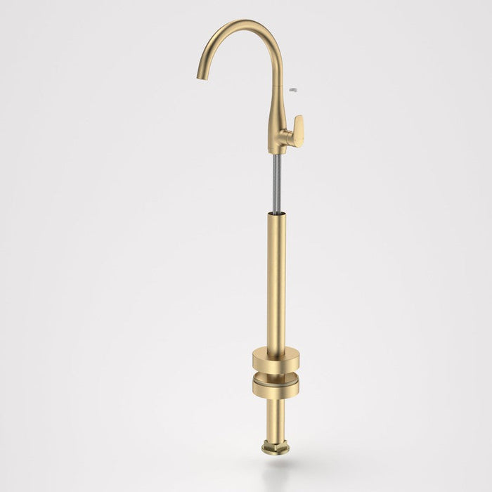 Caroma Contura II Freestanding Bath Filler - Trim Kit - Brushed Brass-849061BB-blue-leaf-bathware