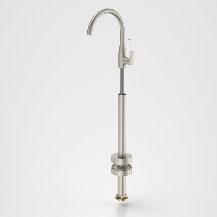 Caroma Contura II Freestanding Bath Filler - Trim Kit - Brushed Nickel-849061BN-blue-leaf-bathware