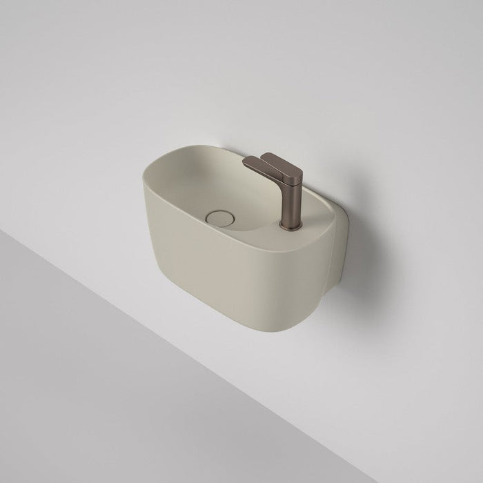 Caroma Contura II Hand Wall Basin (1 Tap Hole) - Matte Clay-853710CL-blue-leaf-bathware