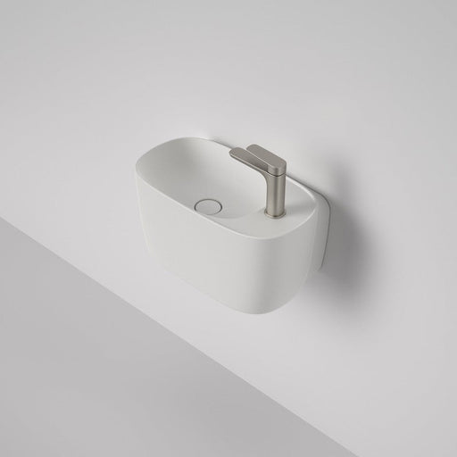 Caroma Contura II Hand Wall Basin (1 Tap Hole) - Matte White-853710MW-blue-leaf-bathware