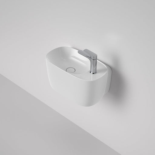 Caroma Contura II Hand Wall Basin (1 Tap Hole) - White-853710W-blue-leaf-bathware