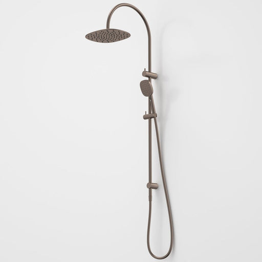 Caroma Contura II Rail Shower with Overhead - Brushed Bronze-849080BBZ4A-blue-leaf-bathware