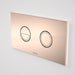 Caroma Invisi Series II Round Dual Flush Plate & Buttons Bronze (Metal)-237088BR-blue-leaf-bathware