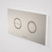 Caroma Invisi Series II Round Dual Flush Plate & Buttons Brushed Nickel (Metal)-237088BN-blue-leaf-bathware