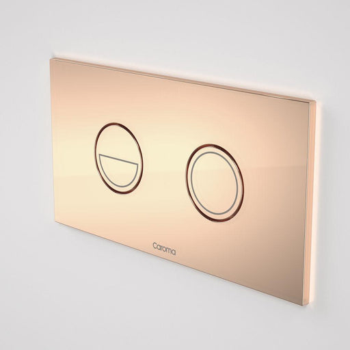 Caroma Invisi Series II Round Dual Flush Plate & Buttons Copper (Metal)-237088CO-blue-leaf-bathware