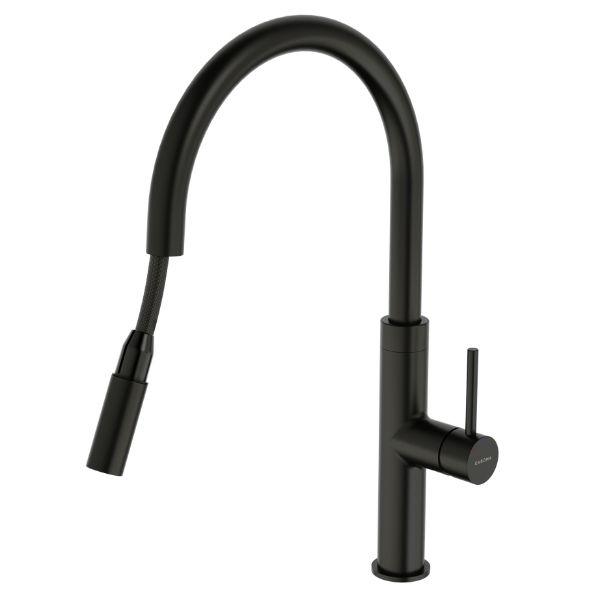 Caroma Liano II Pull Out Sink Mixer - Black Matte-96380B56A-blue-leaf-bathware