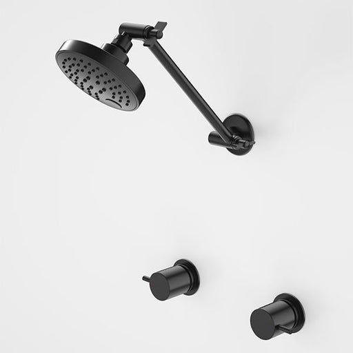 Caroma Luna Lever Shower Tap Set Black-90332BL3A-blue-leaf-bathware