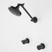 Caroma Luna Lever Shower Tap Set Black-90332BL3A-blue-leaf-bathware