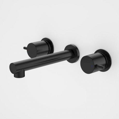 Caroma Luna Lever Wall Tap Set Black Matte-90333BL5A-blue-leaf-bathware