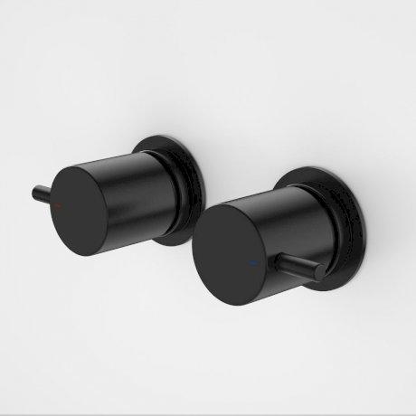 Caroma Luna Lever Wall Top Assemblies- Lead Free Set Black Matte-90332BLF-blue-leaf-bathware